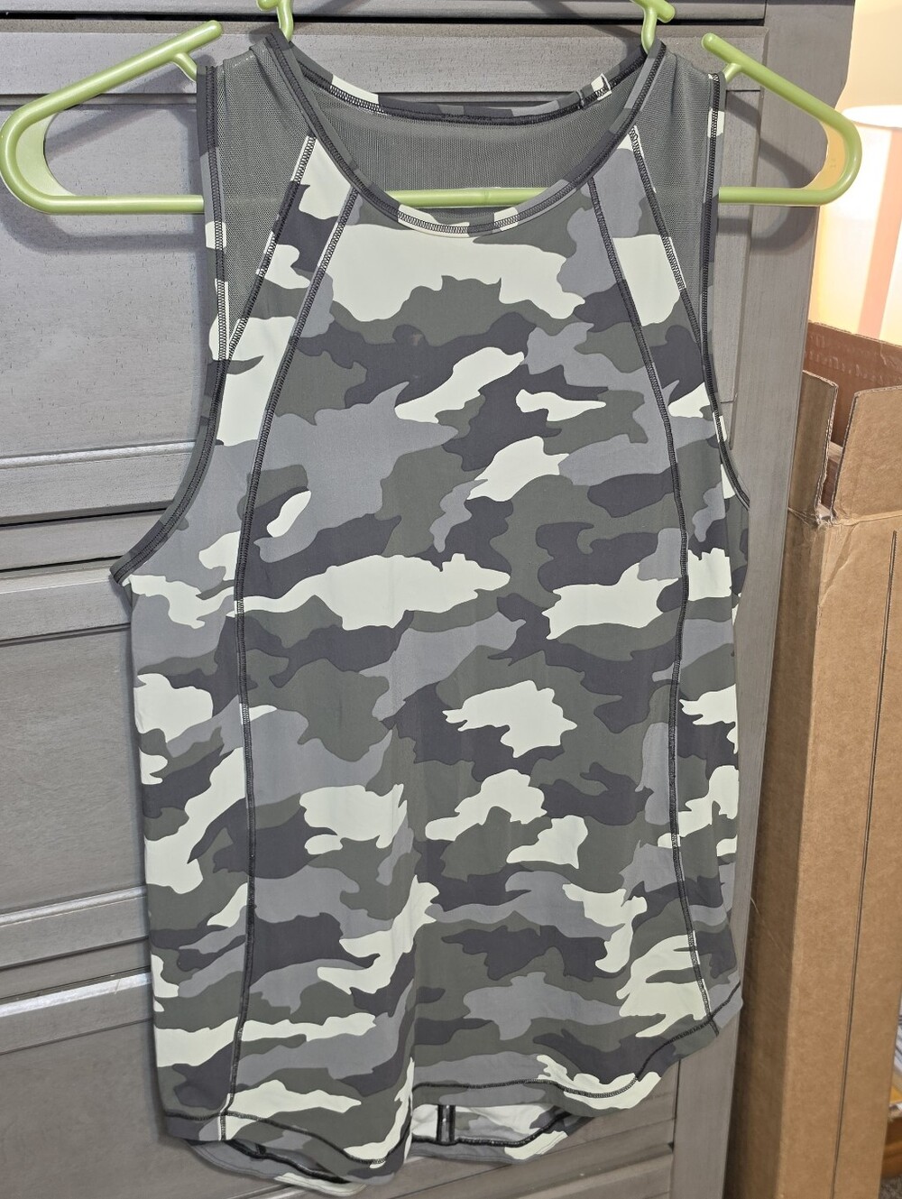 lululemon athletica Gray & Black Camo Tank Top